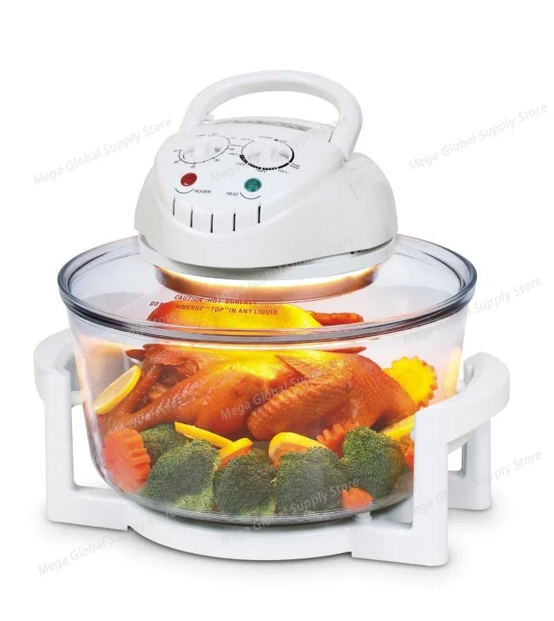 12L Air Fryer Oil-free Electric Fryers Visible Household Automatic Oven Deep Fryer Multifunctional Cooker French Fries Pan 220V