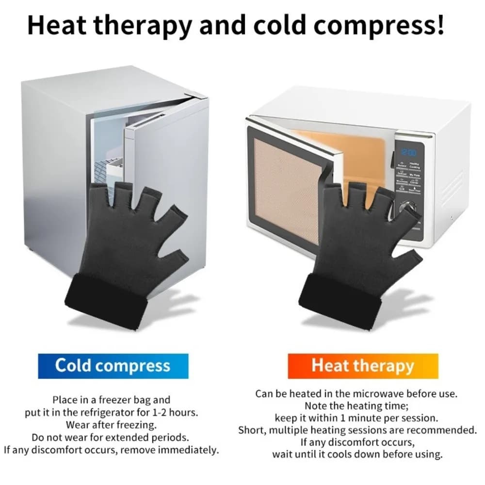 Nuovo 360 ° Guanto refrigerante con gel solido per impacchi caldi e freddi, tutore da polso regolabile, protezione mani in gel solido