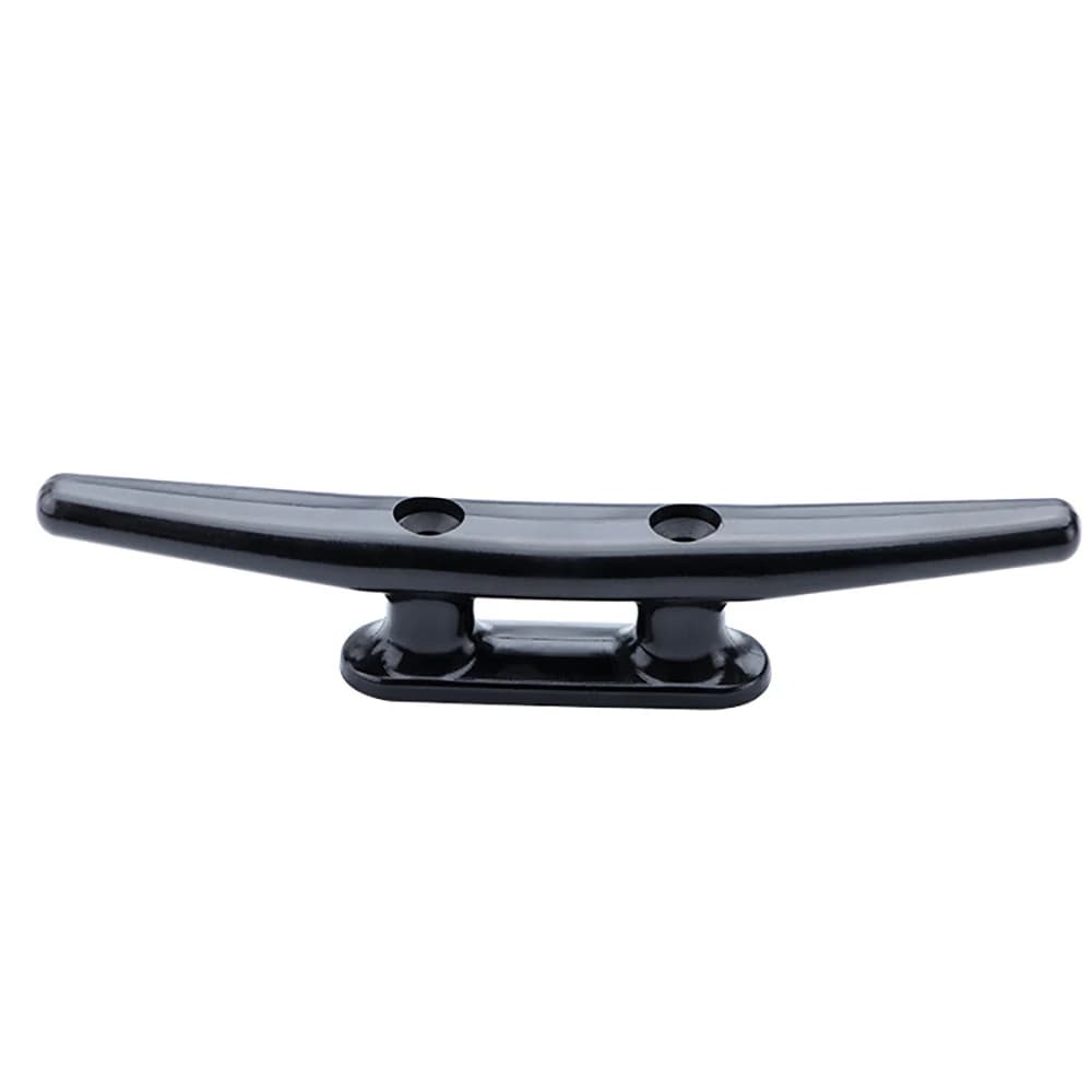 4 Inch Black Nylon Mooring Cleat Yacht Dock Horn Cleat Integrated Marine Hardware for Speedboat Vessel Mooring Rope Fixing