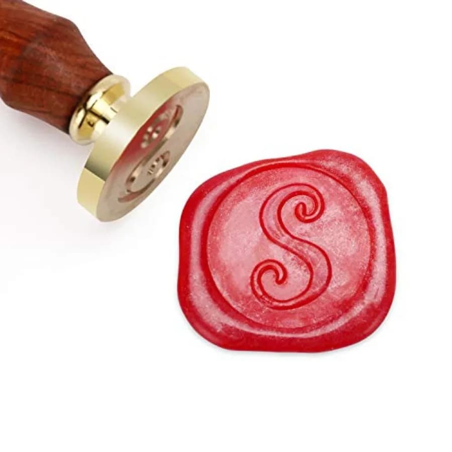 Wax Seal Stamp, Brass Seal with Wooden Handle, 30mm Big Stamp