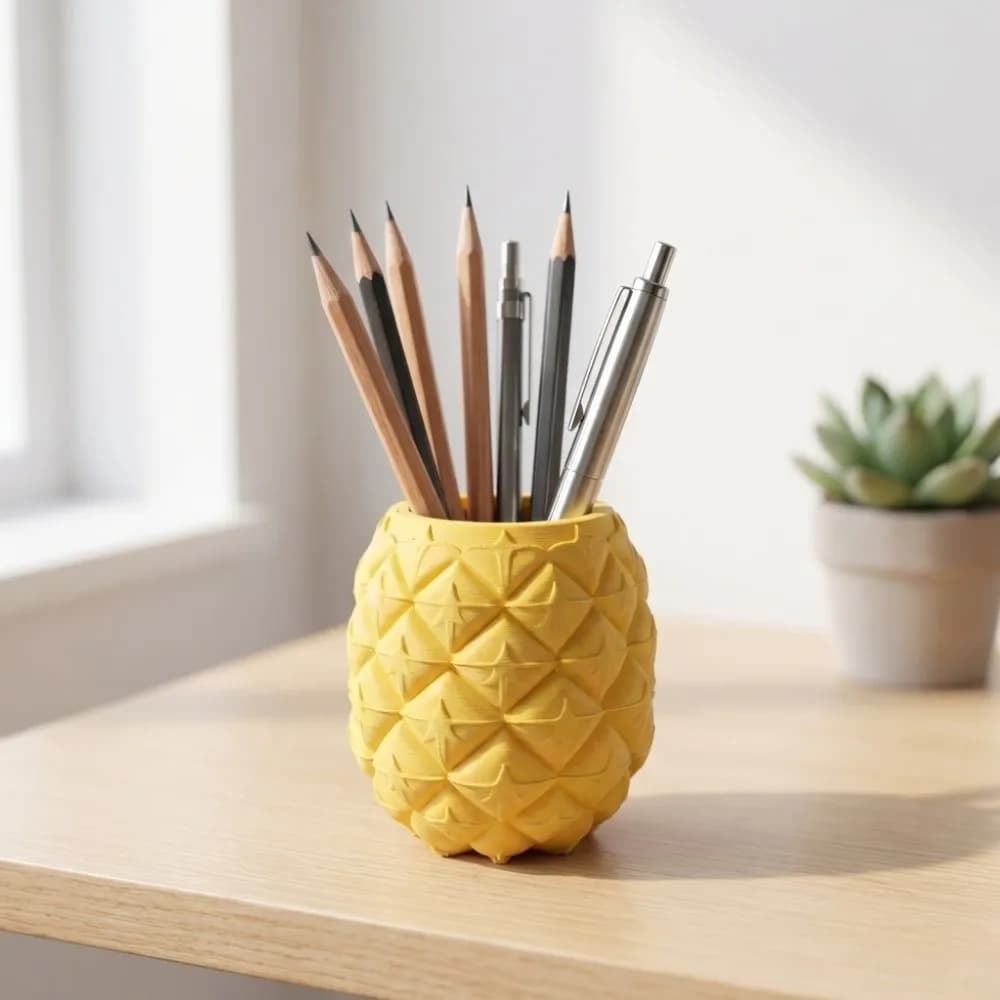 3D Printed Fruit Shape Pen Holder, Multifunction Desk Organizer, Home Decoration, Creative Makeup Brush Container