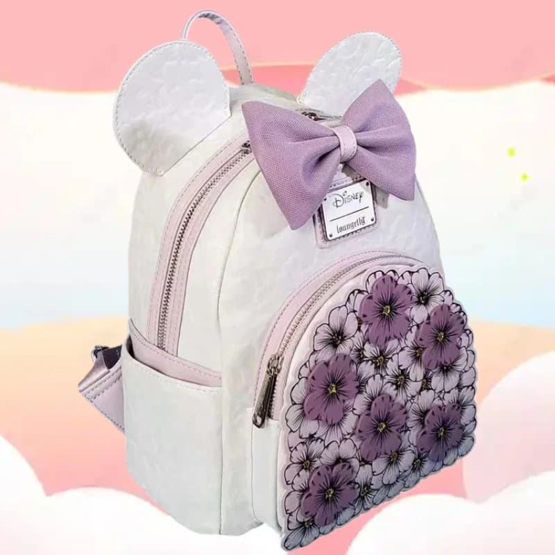 Mickey and Minne Floral Mini Cosplay Backpack Wallet