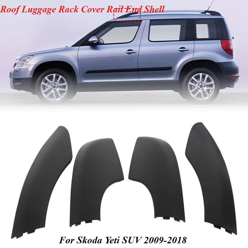 5LD860150-GT5 Per Skoda Yeti SUV 2009-2018 Copertura Portapacchi Tetto, Coperchio Terminale Barra Portatutto 5LD860145 5LD860146 5LD860149