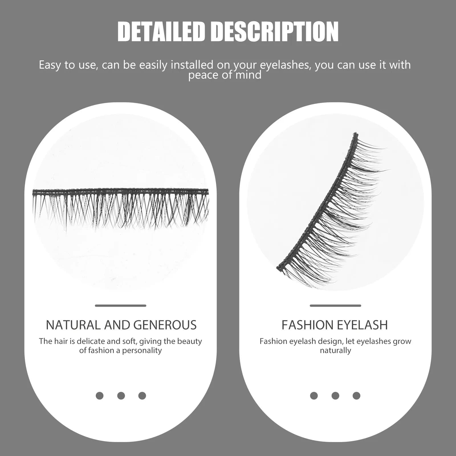 Fake eyelashes 10 pairs of dense artificial eyelashes for women, waterproof makeup accessories, fake eyelashes