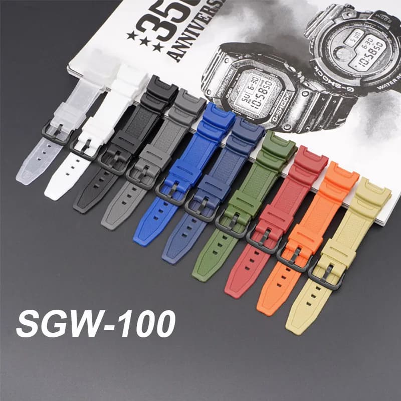 Cinturino in resina per Casio G-SHOCK SGW-100 cinturino sportivo in Silicone impermeabile uomo donna sgw100 accessori per bracciale da polso dedicati