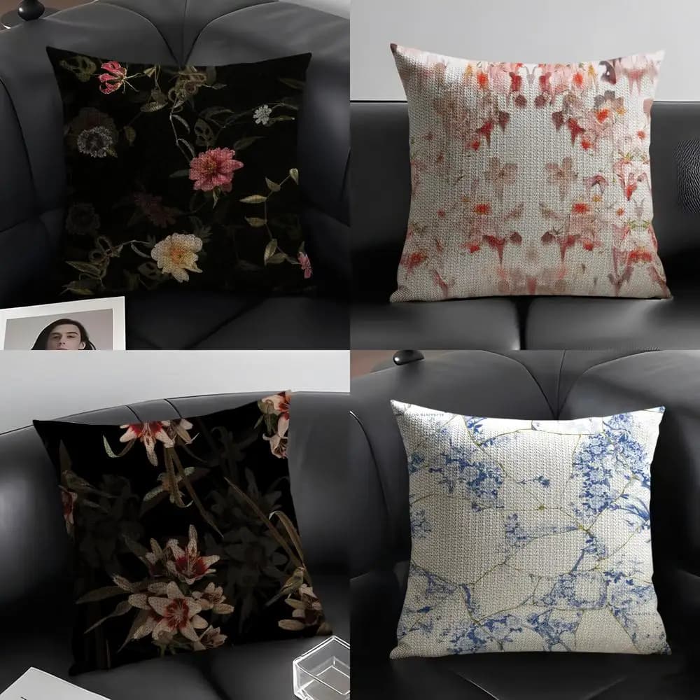 Fodera per cuscino classica A-Allsaints con motivo floreale stampato per divano del soggiorno e decorazione della camera da letto