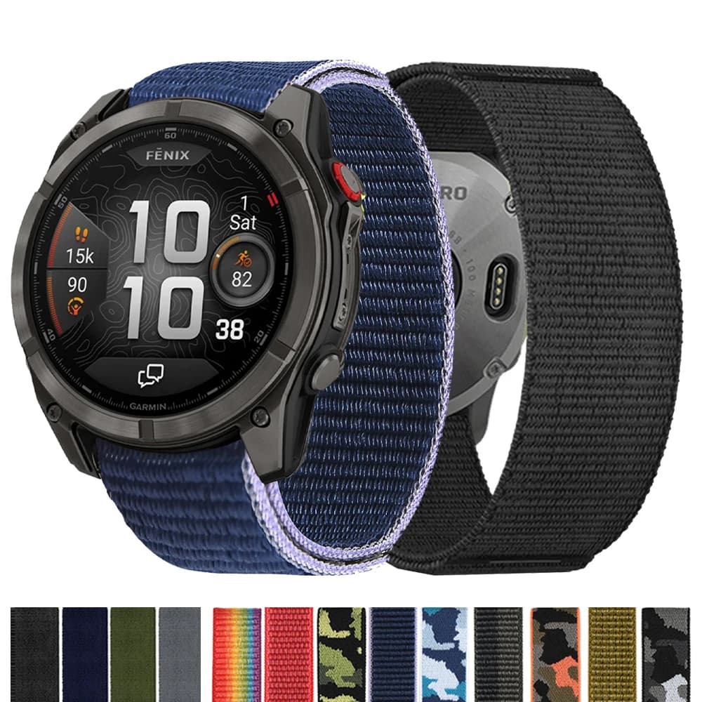 Per Garmin Fenix 8 pro-MICROLED 7X 7 6X 6 cinturino 26/22mm cinturino in nylon con gancio Quatix 8/Forerunner 970 965/Enduro 3 cintura braccialetto