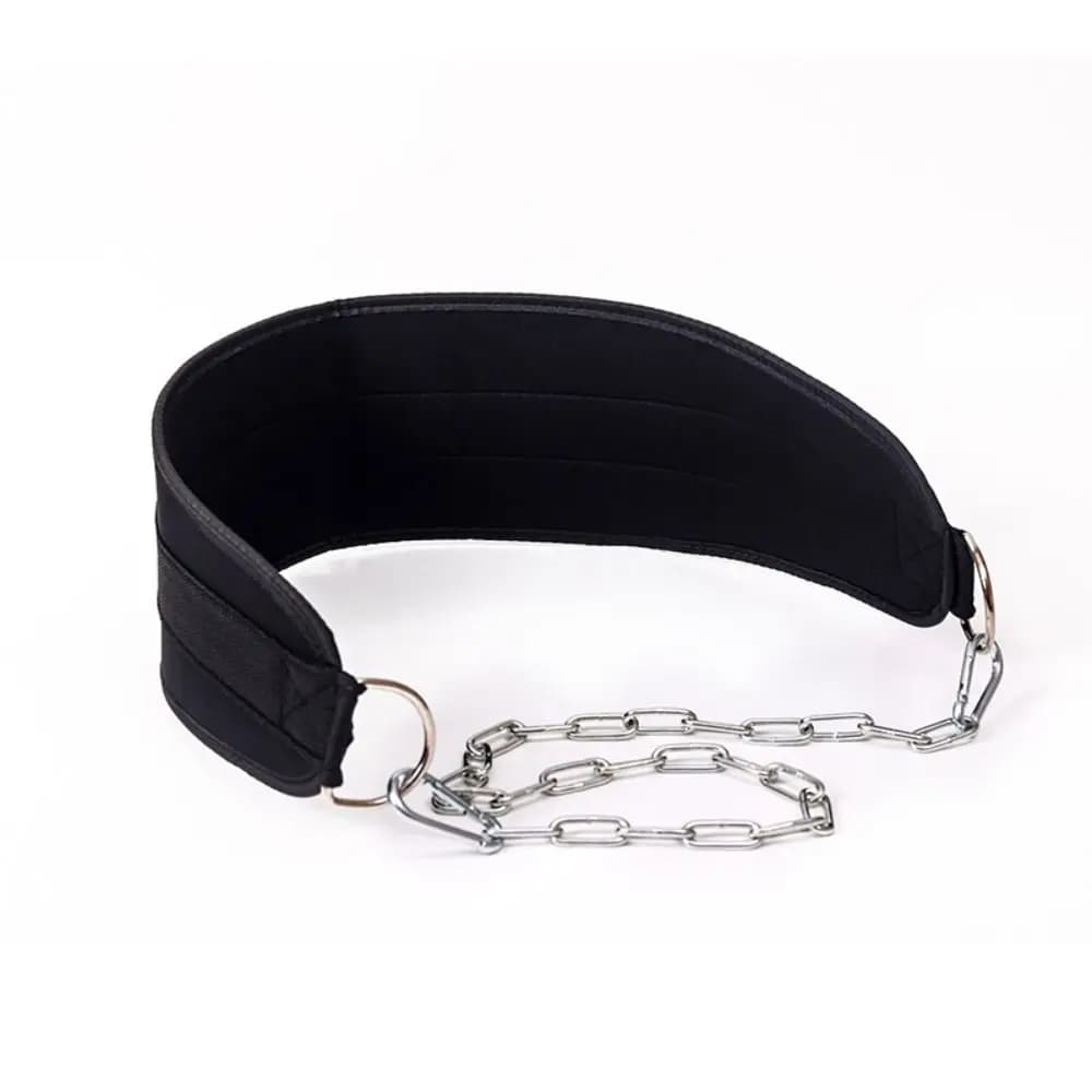 Double Layers Weighted Pull-up Belt Thicken Adjustable Weight Lifting Belt Iron Chain Barbell Plates Weighted Muscle-up Belt