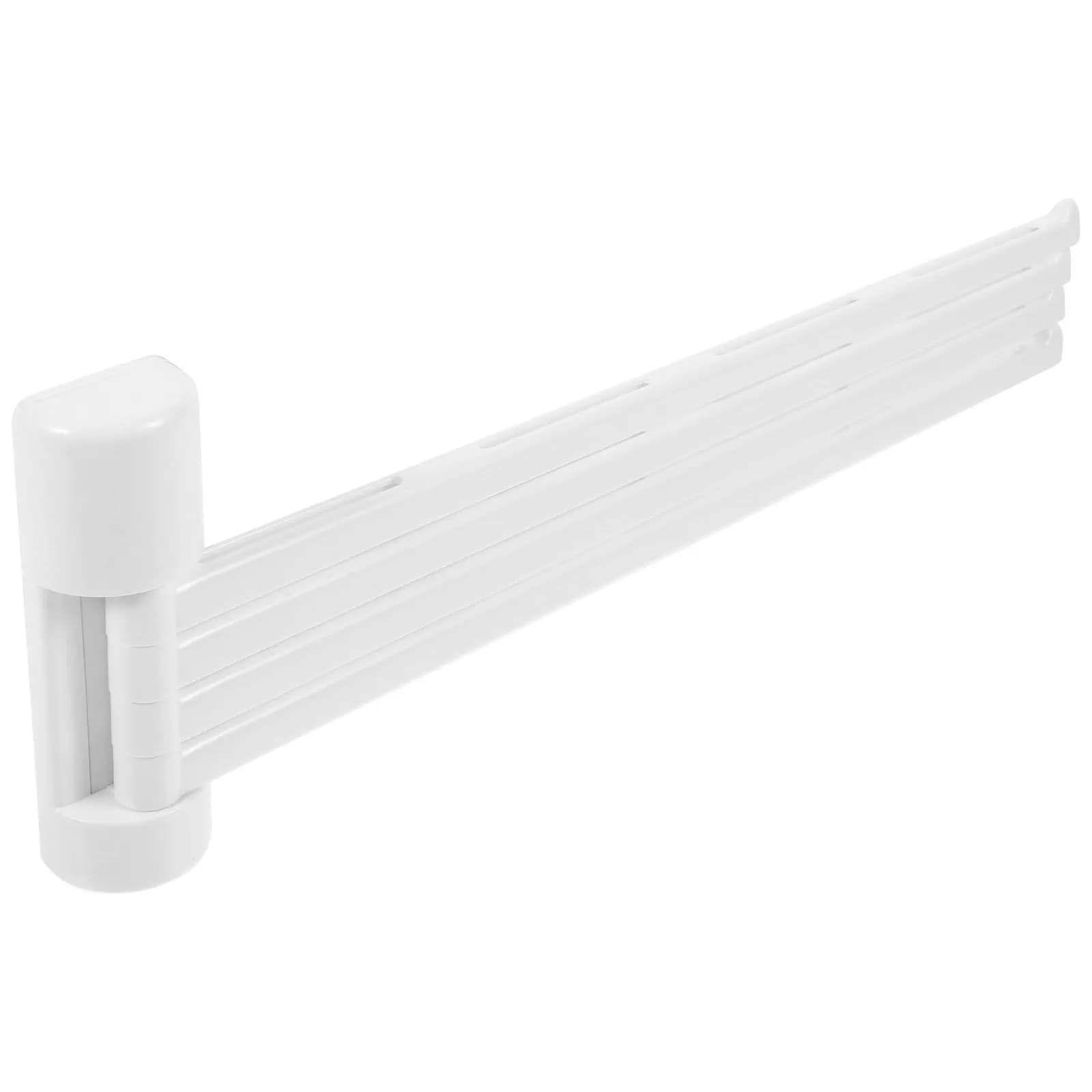 3 Bar Rotatable Suction Cup Towel Rack ABS PVC Material Space Saving Bathroom Organizer Wall Mount Towel Holder