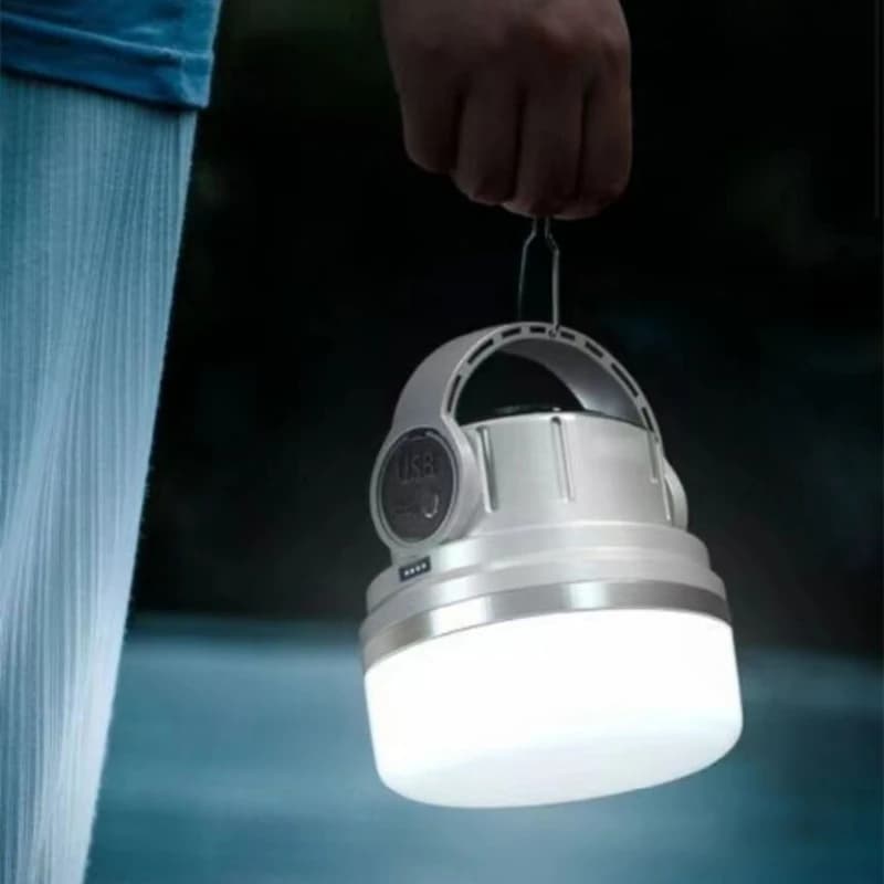 Luci da campeggio Lampada a sospensione notturna per esterni Parco Lanterna da campeggio ad alta potenza Tende Lampada 6000mAh Energia solare ricaricabile portatile
