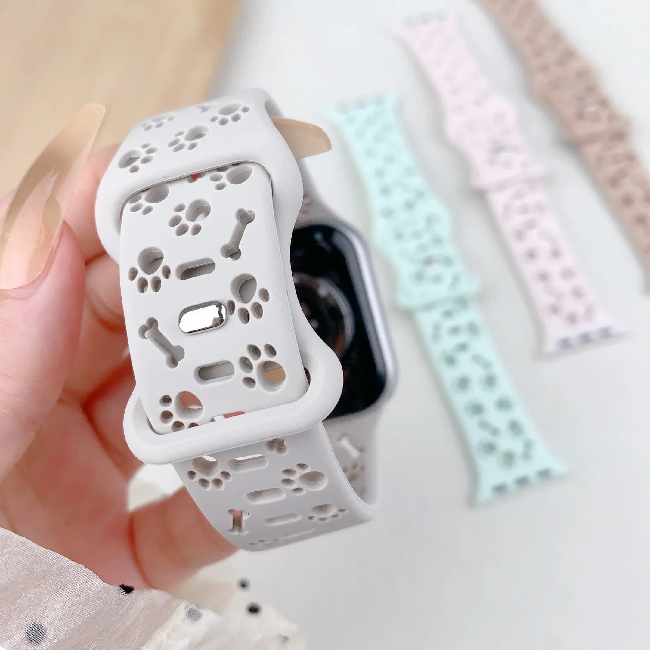 Cinturino in silicone zampa di cane per cinturino Apple Watch 49mm 46mm 45mm 44mm 41mm 40mm 38mm Bracciale per serie 11 10 9 8 7 6 5 4 3 SE Ultra3