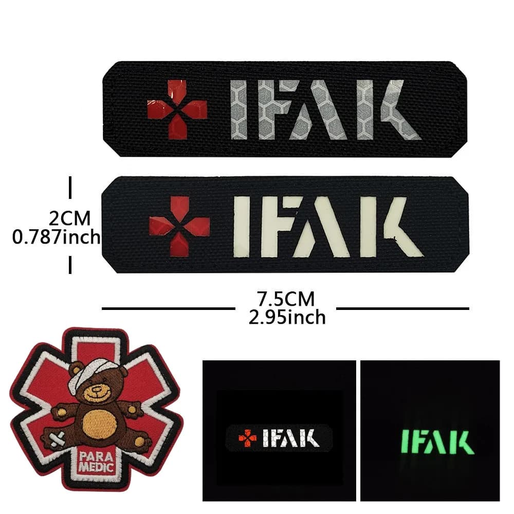 MEDIC MED Emergency Medical Services Tactical Vest Noctilucence IFAK Hook&Loop Patch Star of Life Backpack Outdoor Accessories