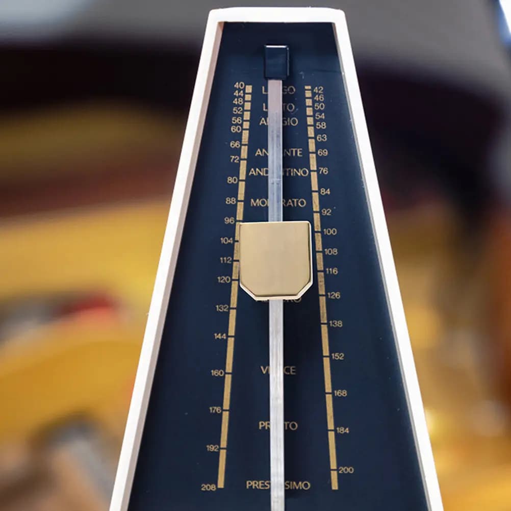 2 Pezzi Metronomo Meccanico Universale in Metallo con Blocco Scorrevole, Blocco a Pendolo per Pianoforte, Adatto per Accessori Chitarra e Violino