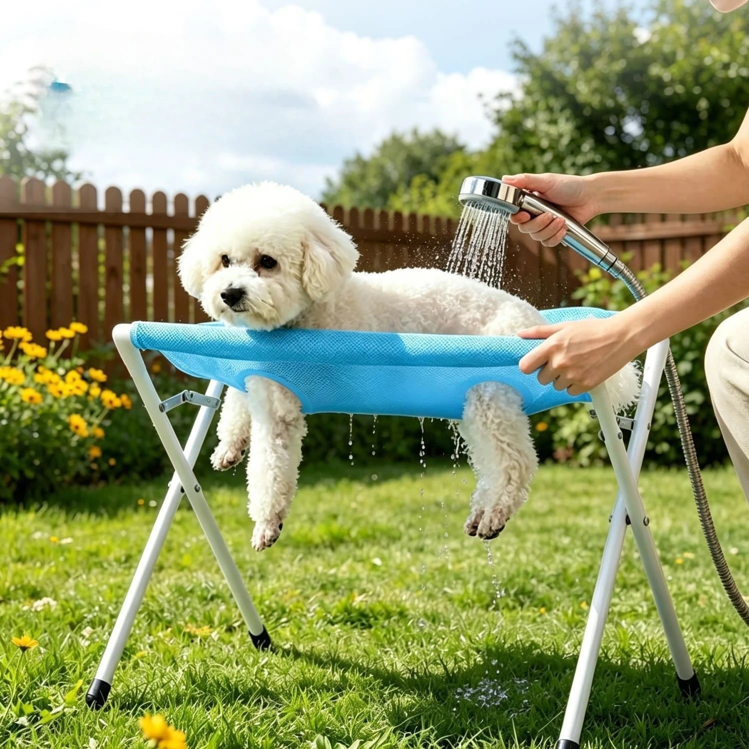 Pet Grooming Hammock Hanging Harness for Cat Nail Clipping, Breathable Dog Bathing Hammock, Grooming Sling Hanger Bathing & Nail