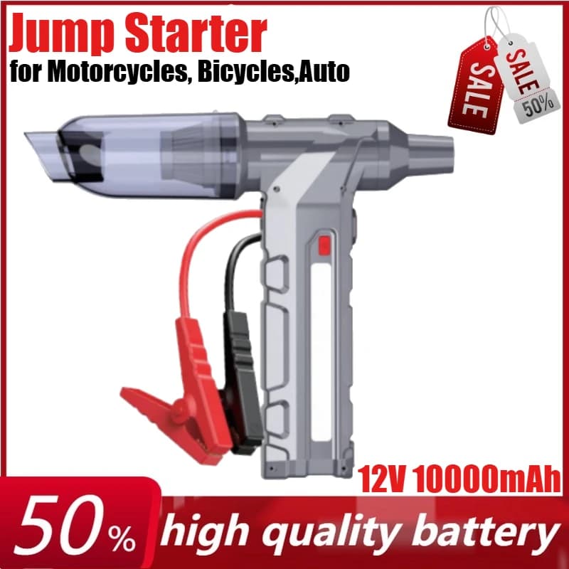 12V 10000mAh Auto Salto di Avviamento Multifunzionale Ventilatore di Aria Auto Salto di Avviamento Rimozione Della Polvere Turbo Ventilatore Aspirapolvere Accumulatori E Caricabatterie Di Riserva