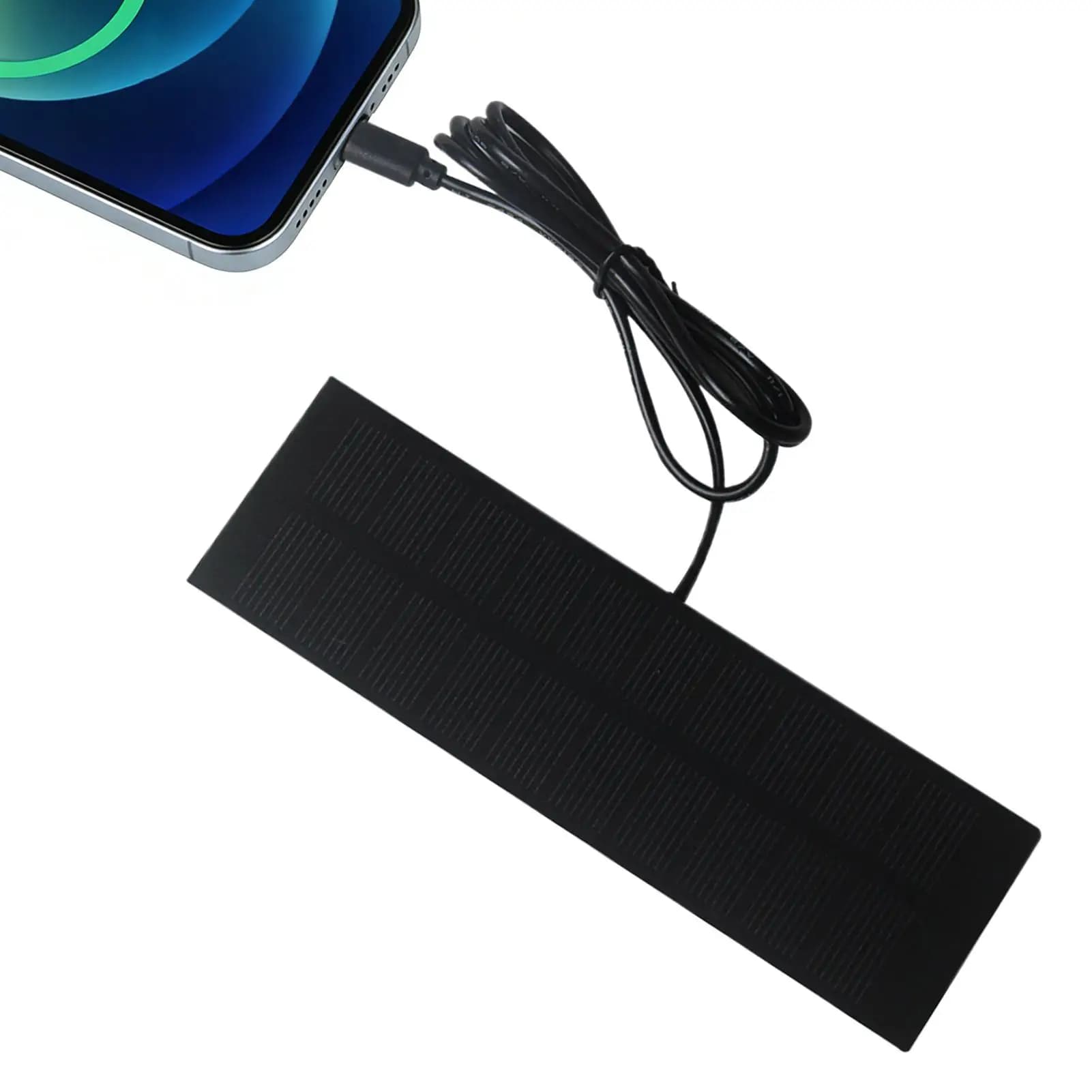 5W 5V Solar Panel Charger With Type-C Output Emergency Power System Lightweight For Mobile Phones Battery, Light, Curtain, fan