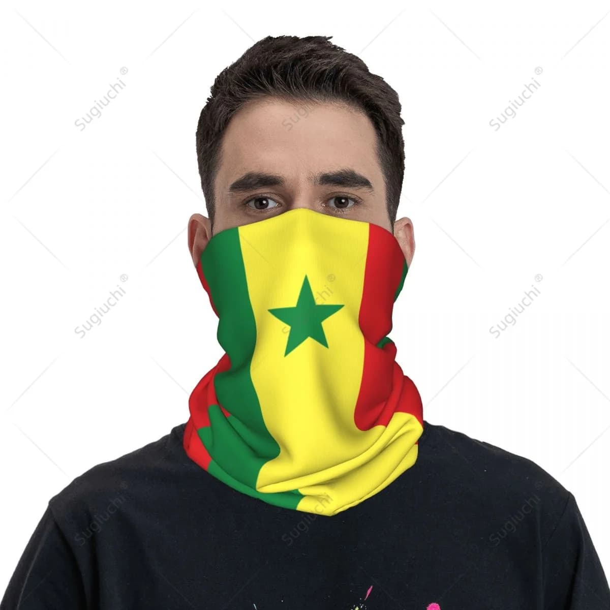 Unisex scarf with Senegal flag, neck mask, scarves, neck warmer, seamless bandana, cycling headdress and hiking