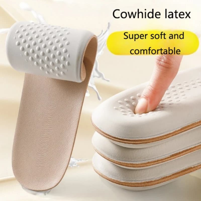Leather latex sports insole Leather in cow leather for shoes support for arch plantar shoes cushions for plantar bundles