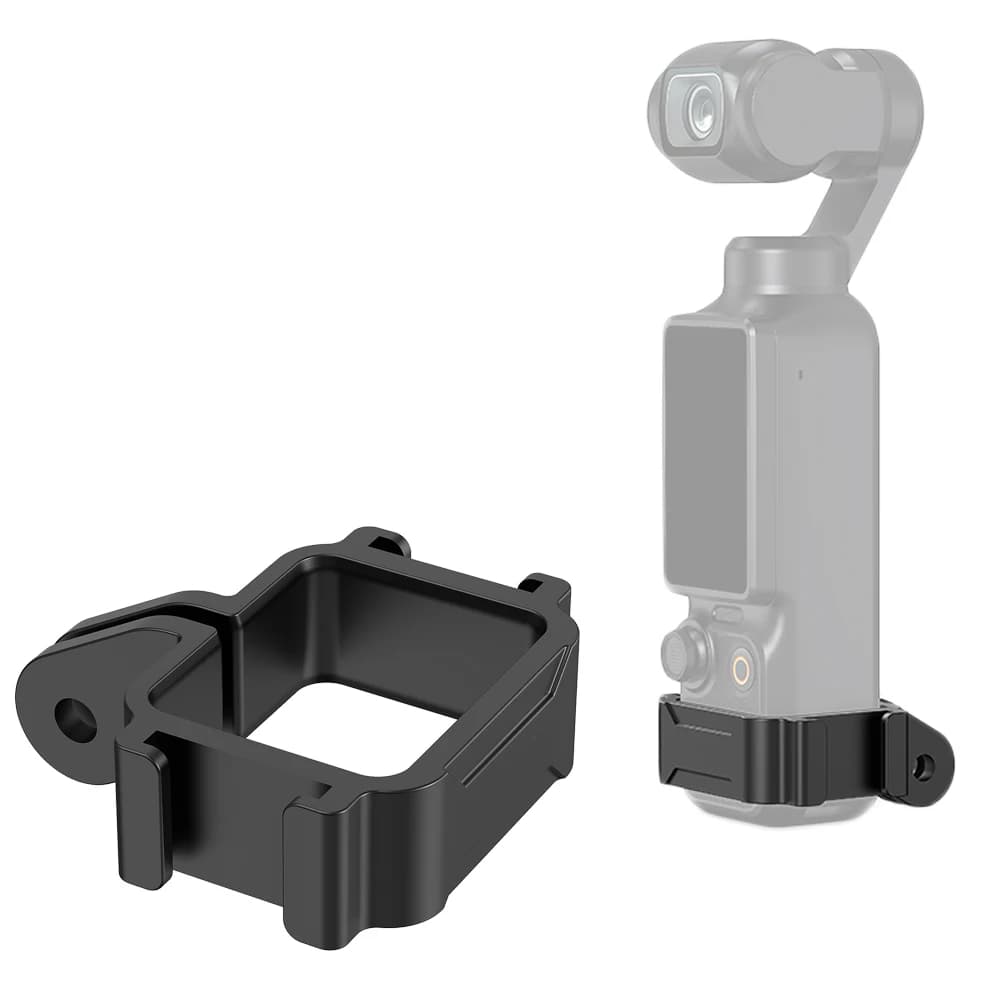 For DJI Pocket 4Pro/3/4 Adapter Expansion Frame Mount Cold Shoe Dual Port for Light Mic Expansion Outdoor Vlog Travel