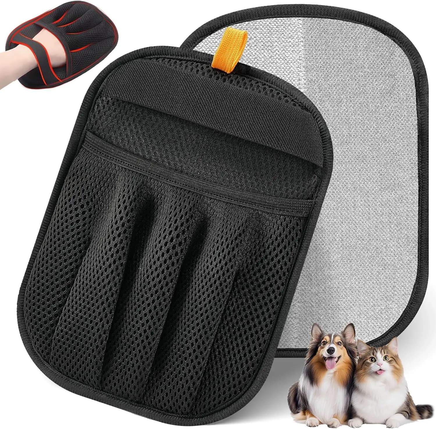 Guanto per la rimozione dei peli di animali domestici per cani e gatti, guanto elettrostatico, spazzola magica, guanto per gatti, accessori per la toelettatura di animali domestici, articoli per la toelettatura