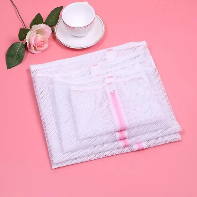 Zippered Linen Bags Washing bag for care of fine knitted clothes Washing bag for washing big mesh bra Protective mesh for washing clothes for washing machine
