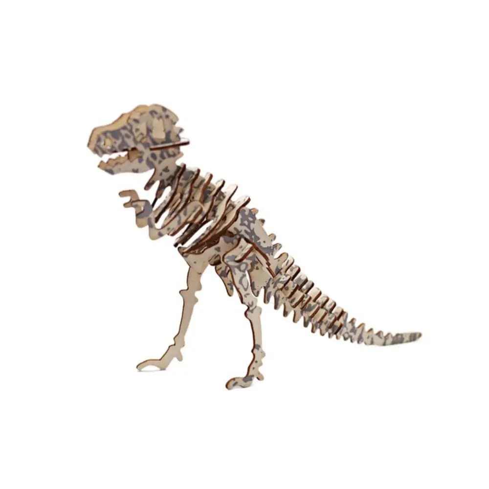 Puzzle 3D in Legno di Dinosauro Deinonychus, Triceratops, Spinosauro, Modello Fai-da-Te, Gioco Educativo Montessori Sicuro, Puzzle di Tirannosauro