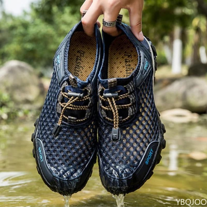 Summer Breathable Mesh Water Wading Shoes Flat Outdoor Mountaineering Leisure Running Sports Sneakers
