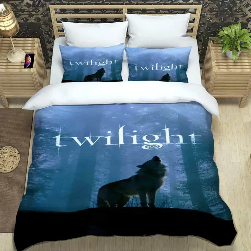 Set copripiumino e federa The Twilight Saga, tema Ragazza Vampiro, per adulti e bambini, decorazione camera da letto, regalo per bambini