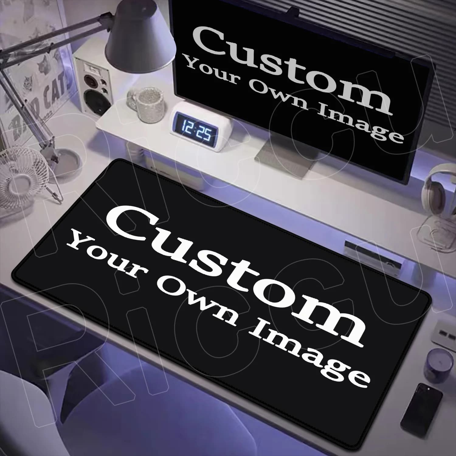 Game mouse pad with HD print 35x80 cm Custom logo Computer mouse mat XXL Natural rubber non-slip mat Mouse with DIY image