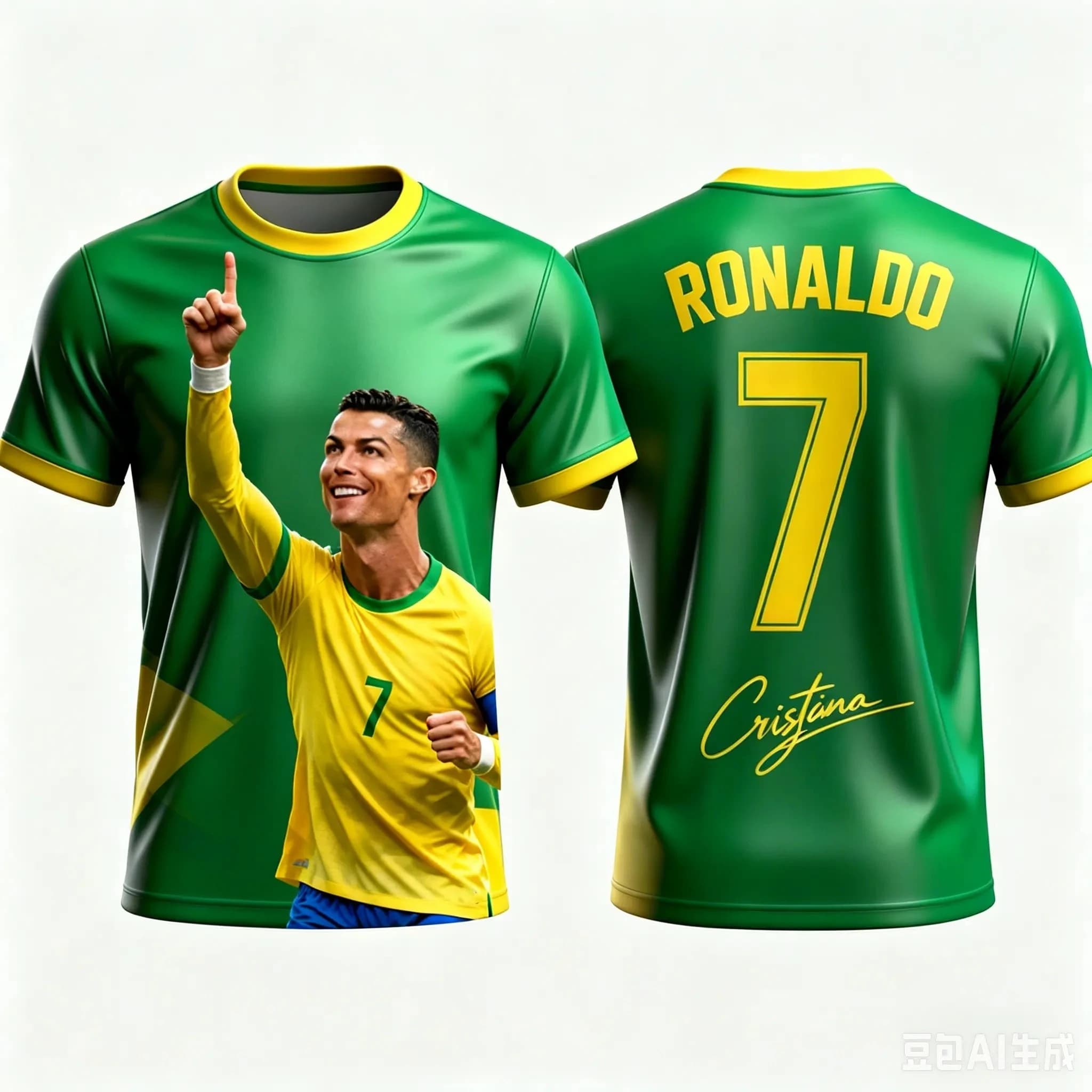 Maglia da Calcio Ronaldo 7 2026 Stile AI ChatGPT - Edizione Fan per Adulti e Bambini - Top Estivo da Allenamento Calcistico - Abbigliamento Sportivo Confortevole