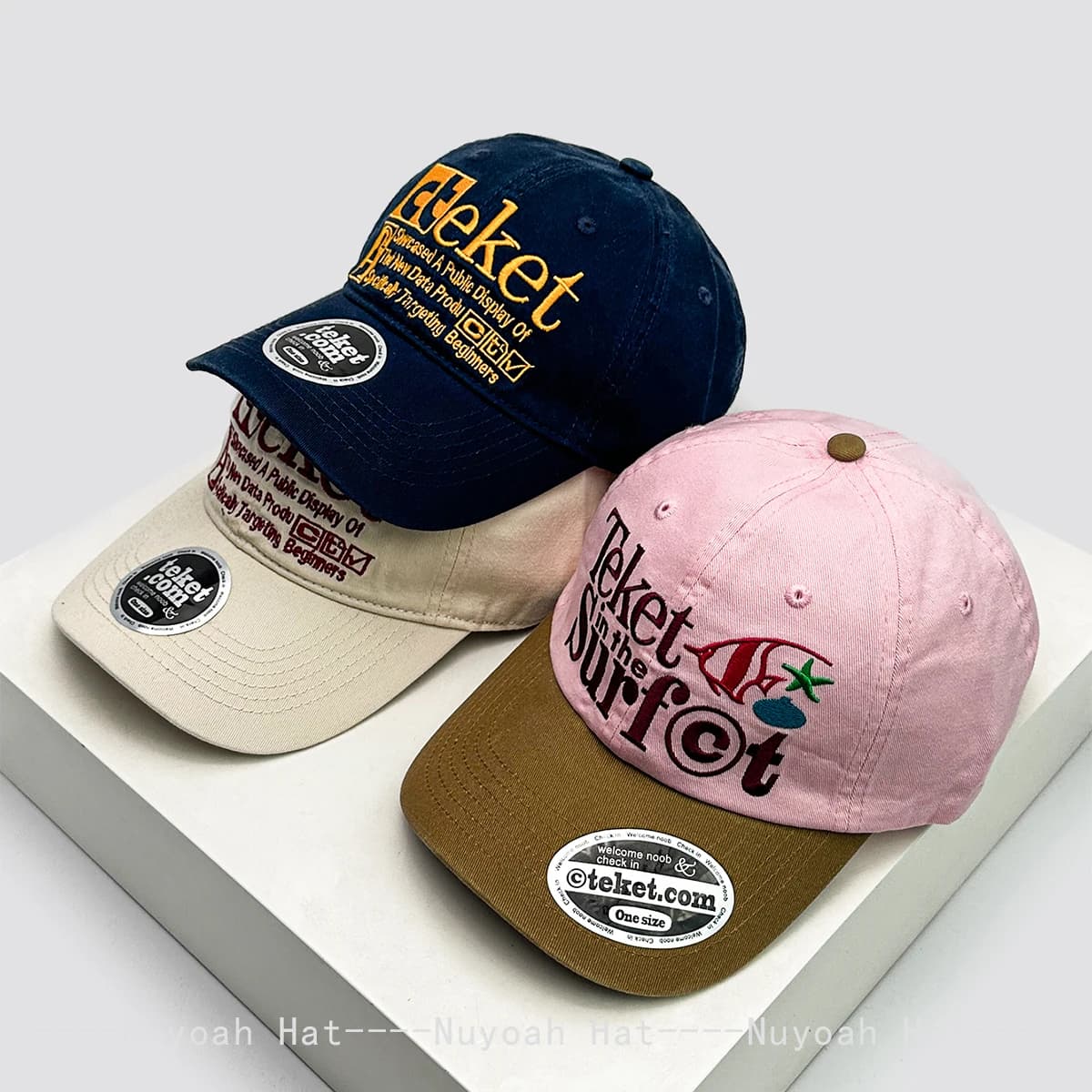 New Unisex American College Style Letter Embroidery Baseball Hats Sunshade Color Block Versatile Street Peaked Caps Fashion Ins