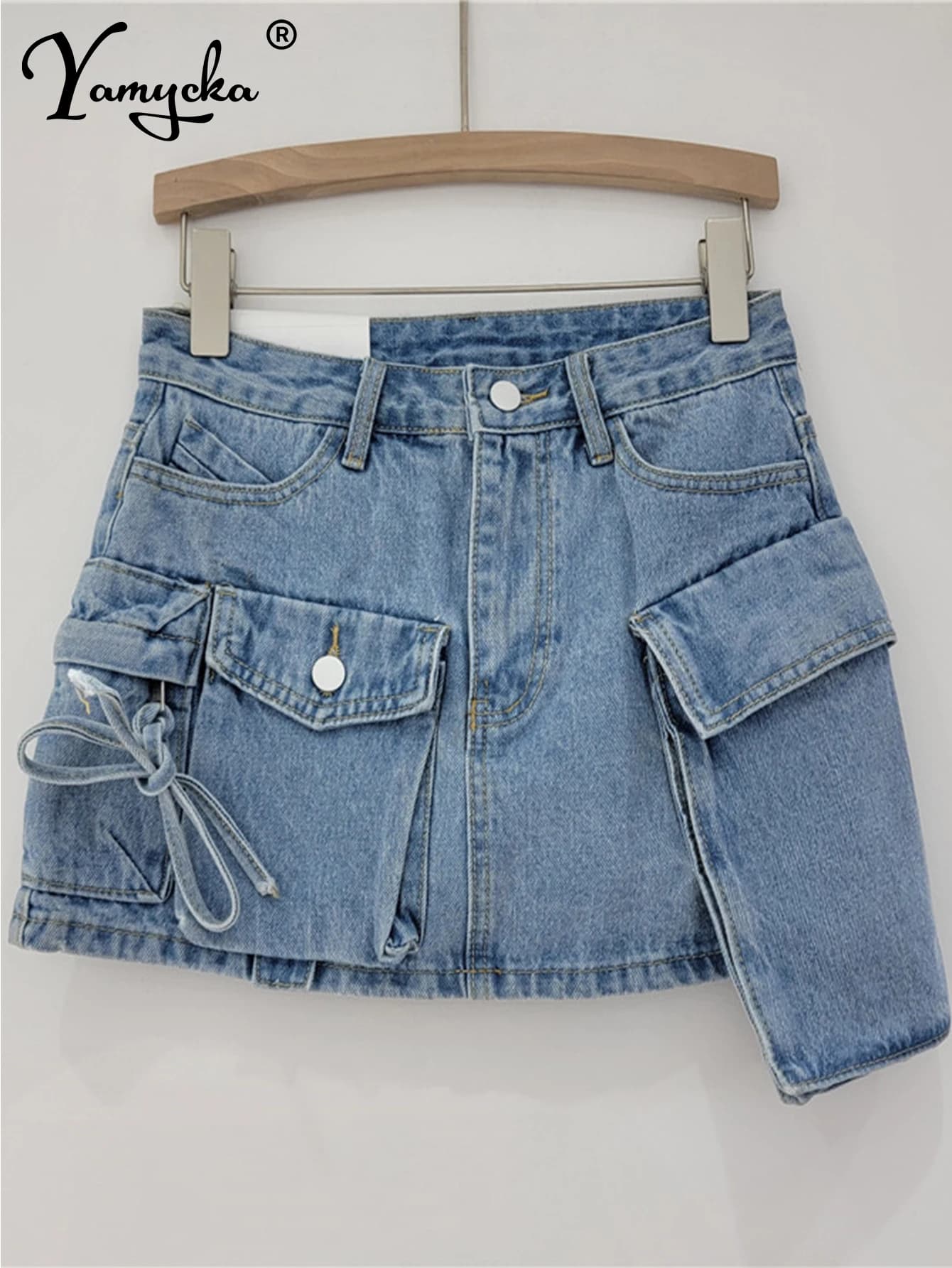 Sexy gonna corta in Denim a vita alta donna estate moda jean gonna calda y2k streetwear jeans club party casual denim gonne corte