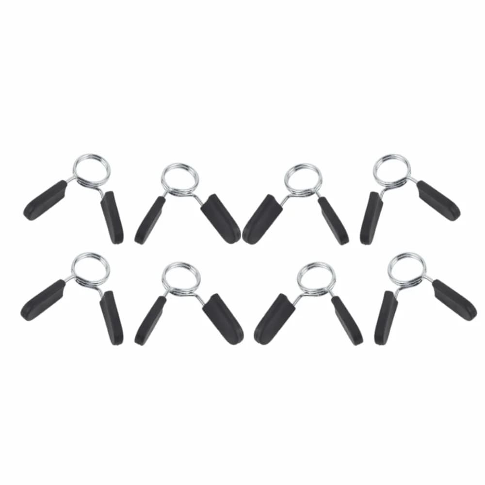 8PCS Steel Barbell Lock Clamp Ergonomic Spring Loaded Dumbbell Lock Clamp Black Plastic Mini Standard Spring Colla