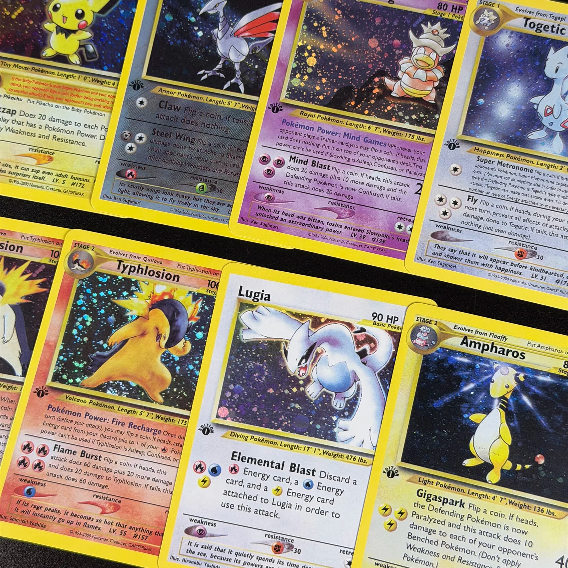 Pocket PKM Neo Genesis N1 Foil Cards Set Lugia #9/111 Pichu Meganium Typhlosion Vintage Neo TCG Collection Game Cards DIY Gift