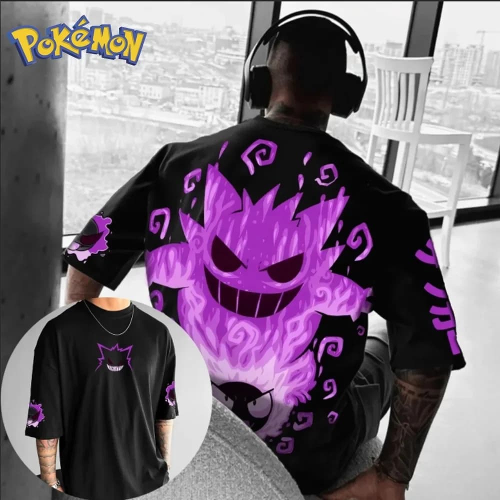 Maglietta Casual Pokemon 86 Mimicry 2026 Nuova Collezione Estiva Oversize Streetwear in Cotone con Grafica Anime per Uomo e Donna