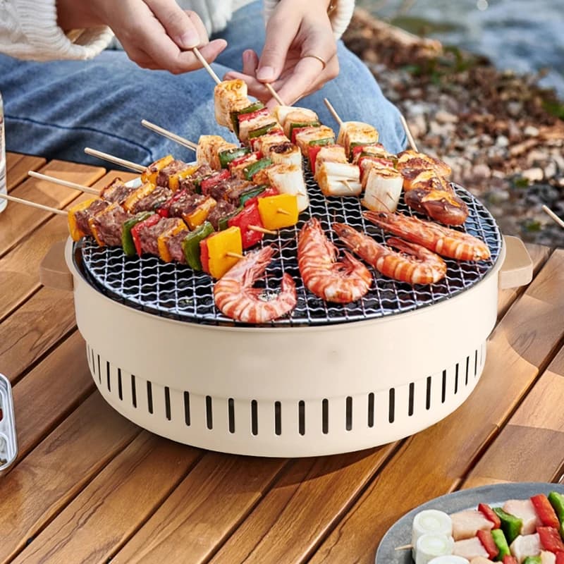 Griglia per barbecue adatta per la casa all'aperto Cortile da campeggio Griglie per barbecue a carbone Griglie per barbecue portatili senza fumo in rete