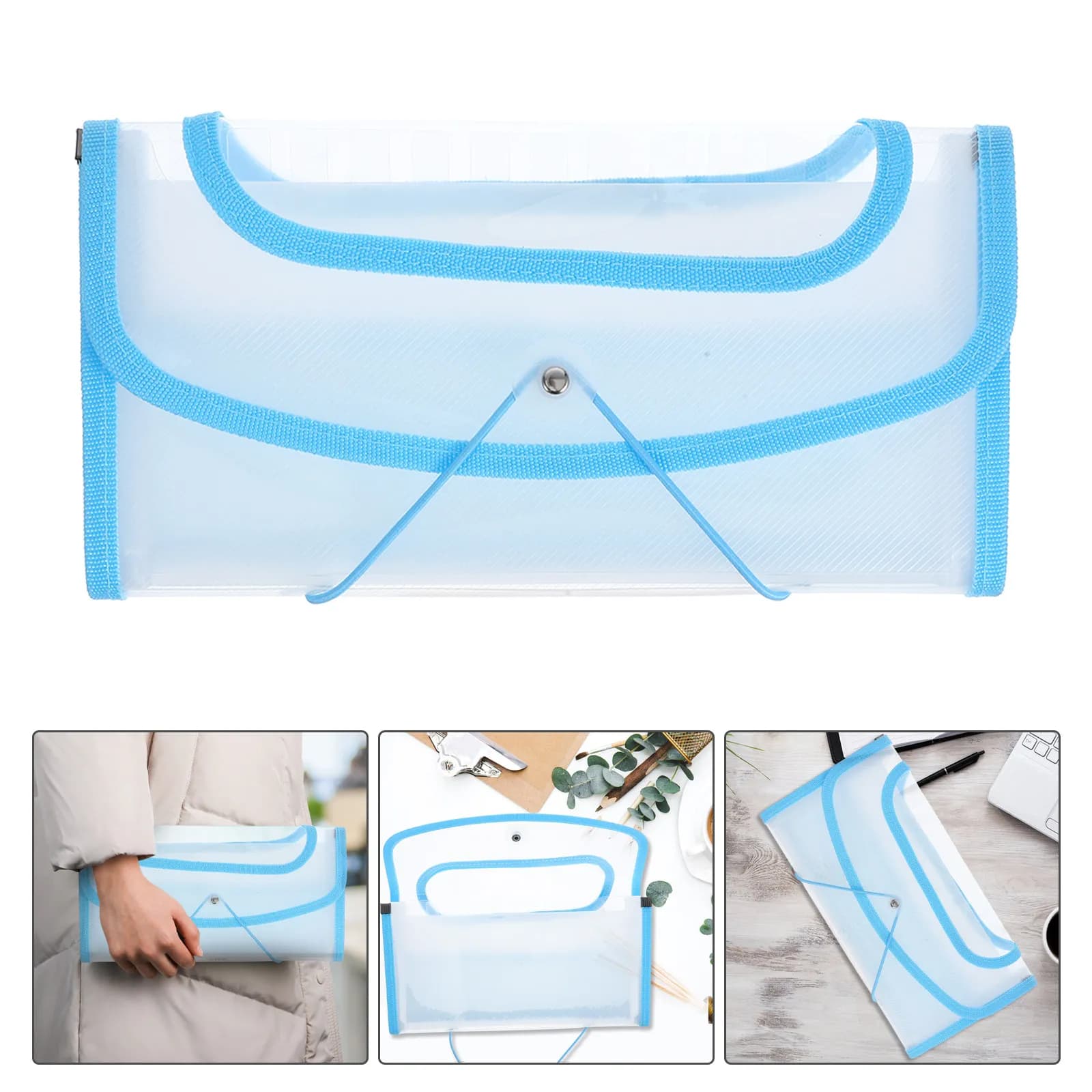 Organizzatore per Documenti a 13 Tasche Espandibile Tipo Fisarmonica per Ufficio, Scuola e Casa, Resistente all'Acqua per Documenti, Ricevute, Fatture e Buoni
