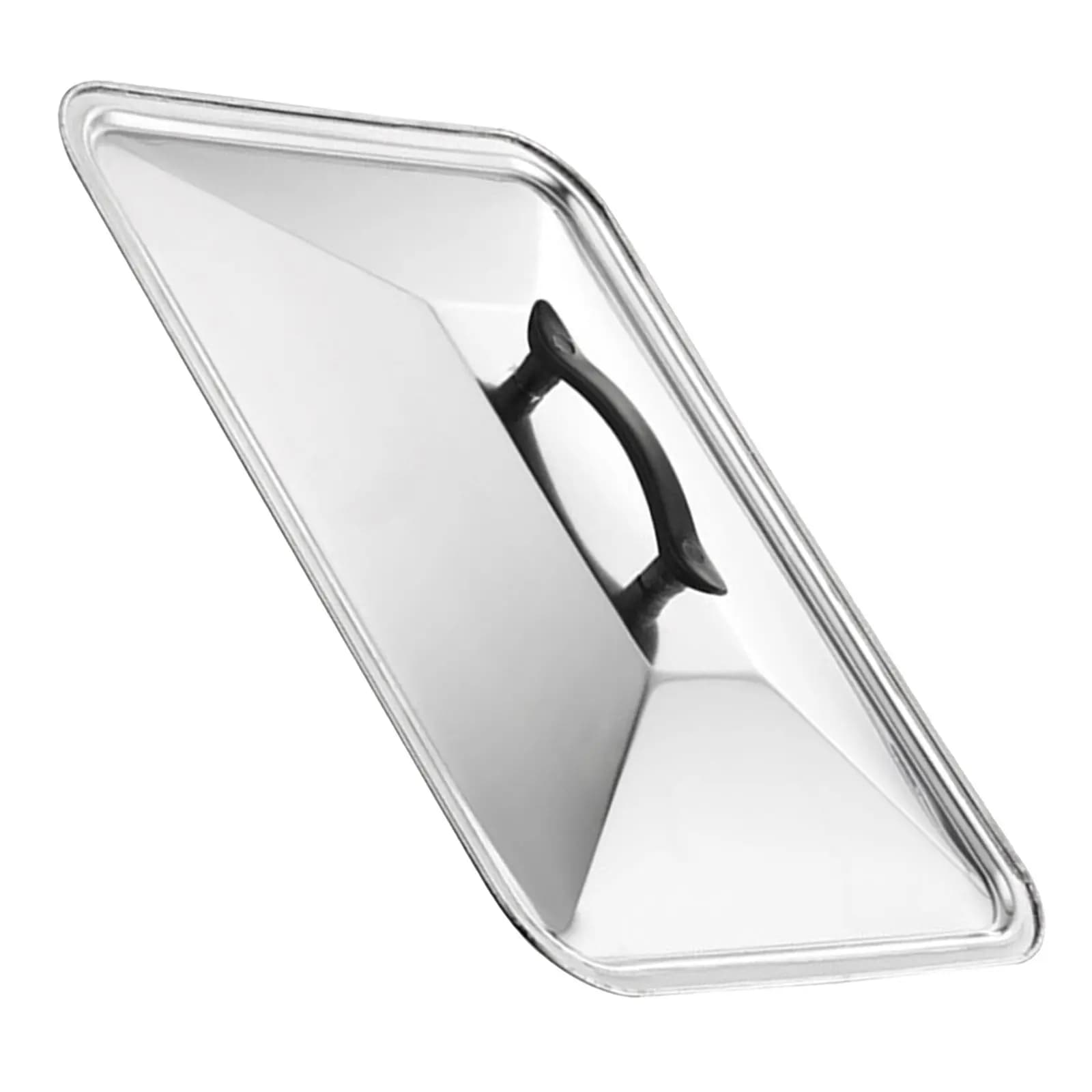 Stainless Steel Rectangular Deep Baking Pan Lid Splash-Proof Pot Cover for Cookie Cake Toaster Trays Steaming Frying 40x30x4cm