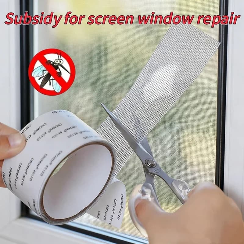 Nastro per schermo per finestra Anti-zanzara Sovvenzione per riparazione schermo Tenda per porta Zanzariera Foro Patch Riparazione Nastro per schermo autoadesivo