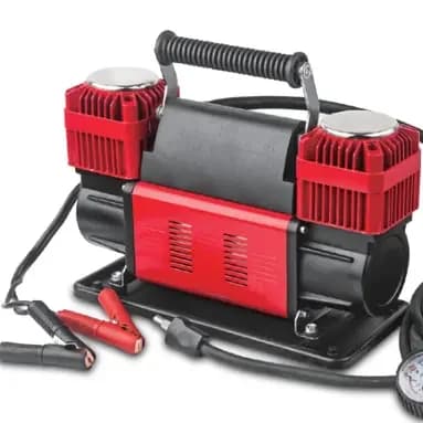 Compressore d'Aria Portatile per Auto 12V, Doppio Cilindro, 300L/min, 150 PSI, Gonfiatore Pneumatici per Veicoli