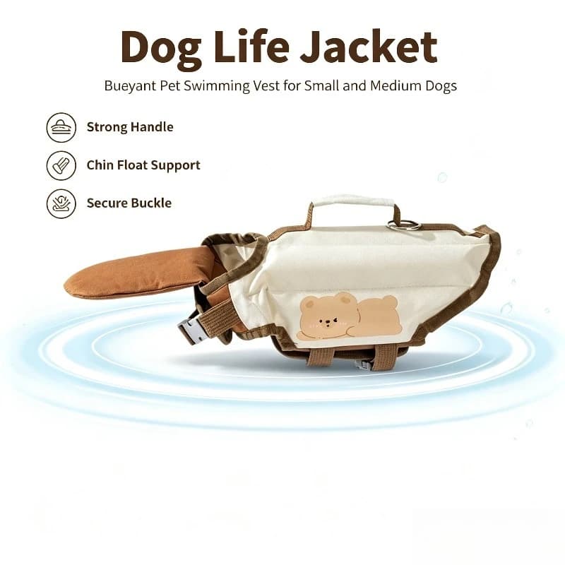 Dog Life Jacket Summer Pet Swimming Vest Buoyancy Clothes for Small Medium Dogs Teddy Bichon Water Safety Use