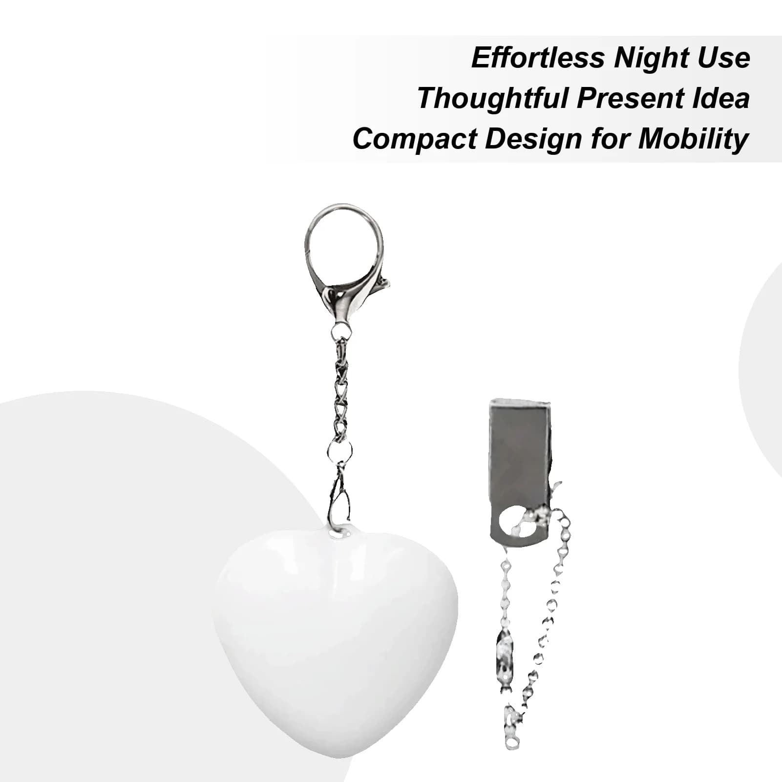 con clip Lampada da borsa a LED Touch control portatile Luce notturna a LED a forma di stella Sensore di movimento a forma di cuore Luce da campeggio