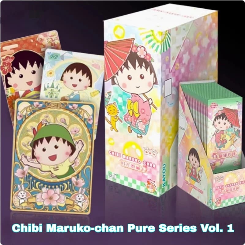 Kawaii Chibi Maruko-Chan Pure Pack Primo Episodio Time Card Blind Bag Carte da Collezione Anime Gioco Periferico Regali Giocattolo per Studenti