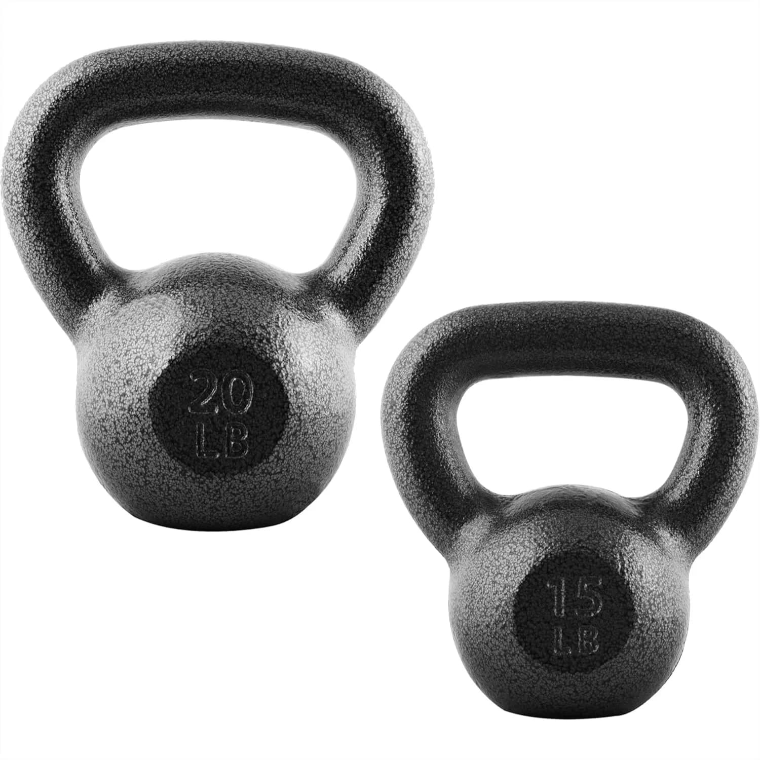 Kettlebell in ghisa per allenamento completo del corpo, rivestito, con diverse pesi da 5 a 80 libbre
