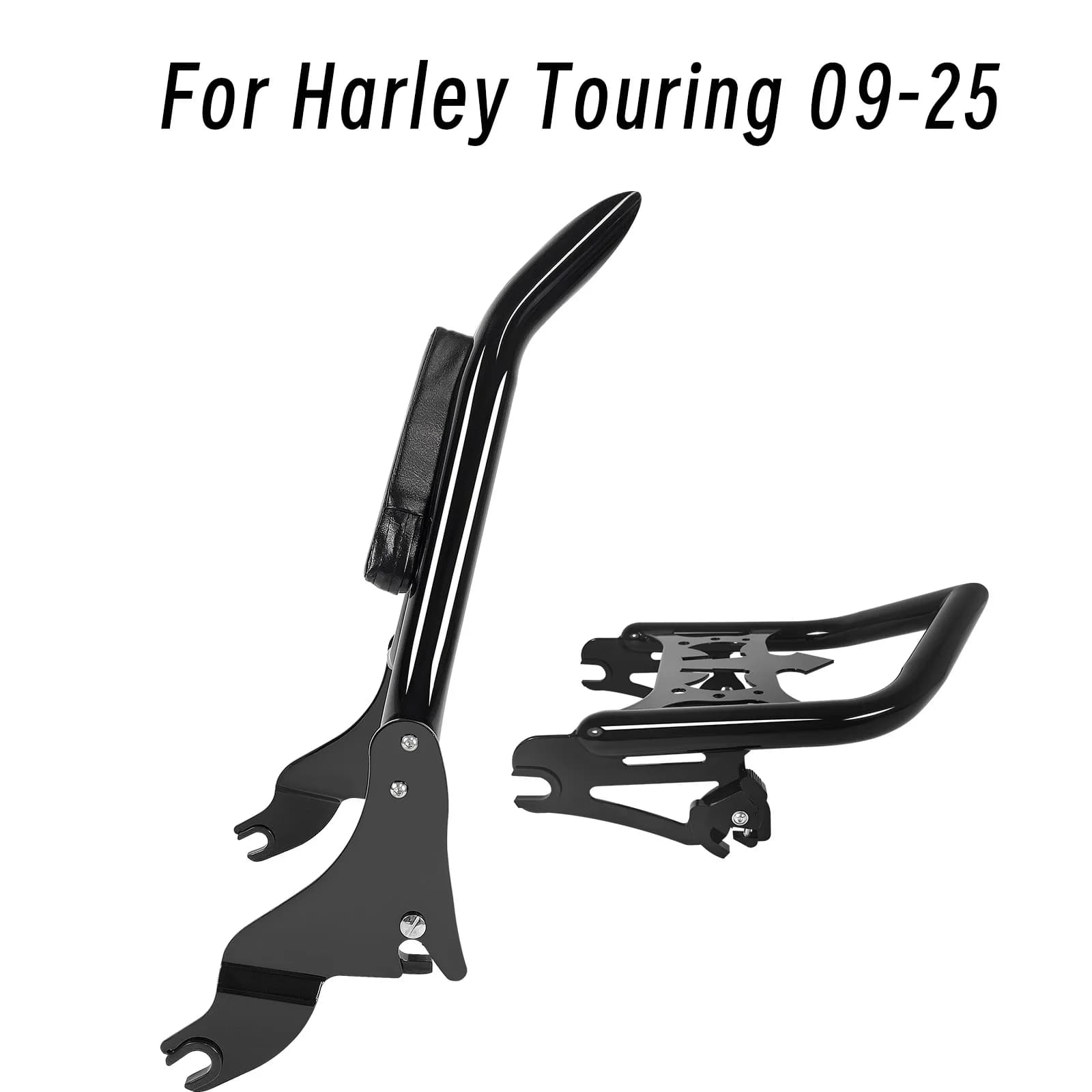 Schienale Sissy Bar con Portapacchi per Moto Harley Touring Road King, Road Glide, Street Glide, Electra Glide 2009-2026