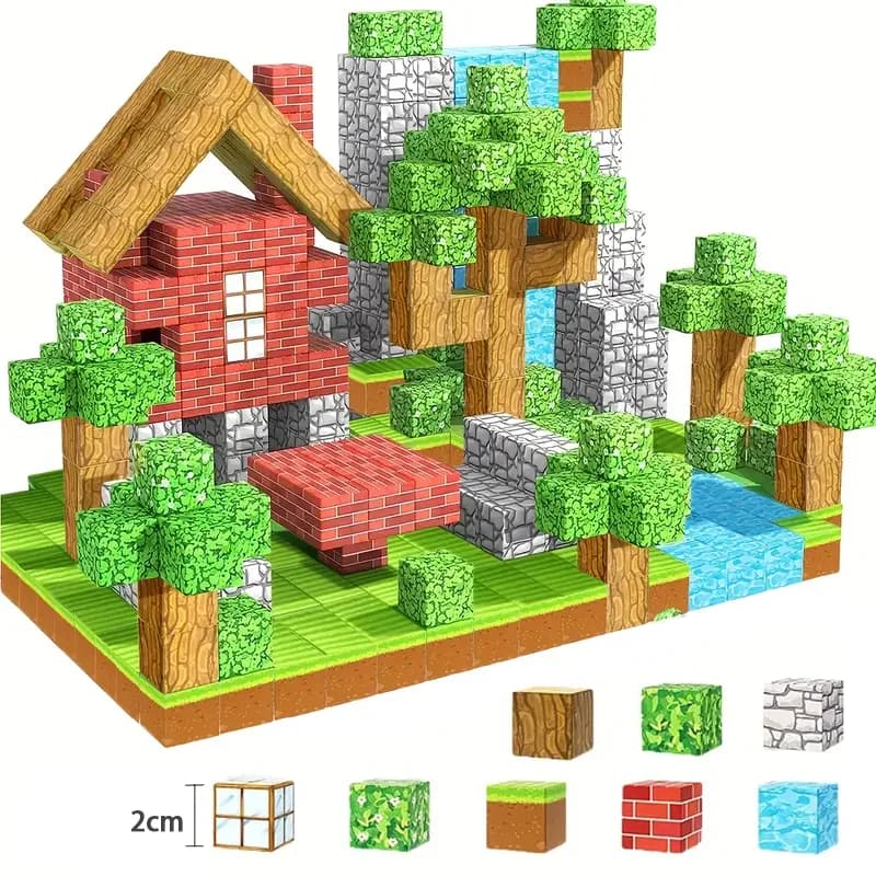 Mattoncini Magnetici da Costruzione Giocattolo, Set Creativo STEM per Costruire Modelli, Giocattoli Educativi per Bambini, Regali per Ragazzi e Ragazze