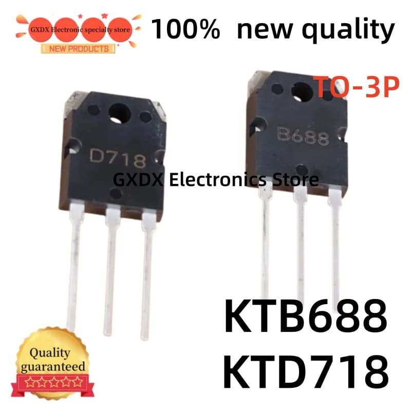 10-20-30 pezzi 100% nuovi KTB688 B688 KTD718 D718 TO-3P 10A 120V Transistor a tripla diffusione PNP+NPN