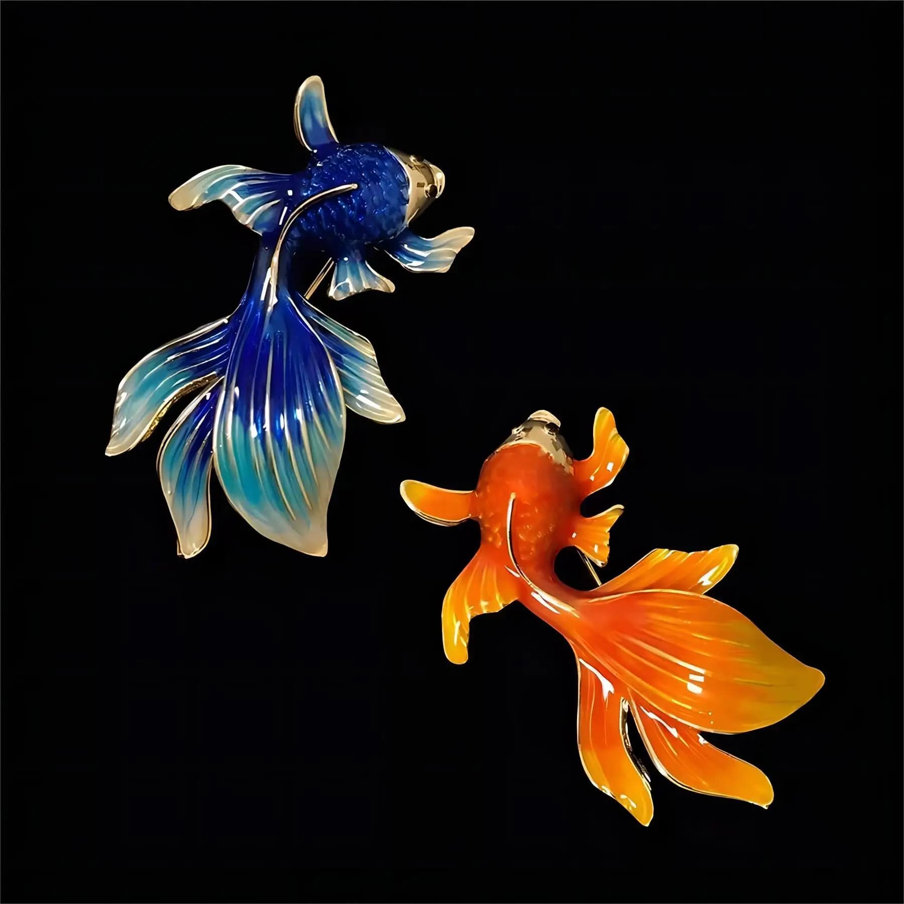 Spille smaltate a forma di pesce rosso per donna e unisex, spille smaltate a forma di animali, decorazioni per zaini, accessori per abbigliamento per eventi e feste