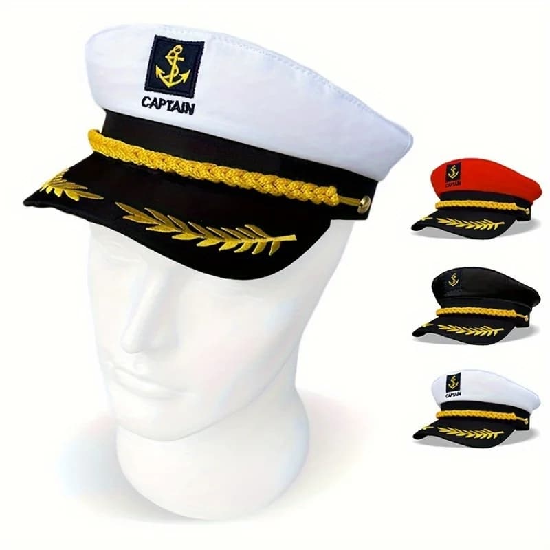 Accessori per costumi, regali di Natale e Halloween Elegante cappello da marinaio blu navy per uomo e donna - Perfetto per viaggi all'aperto, protezione solare