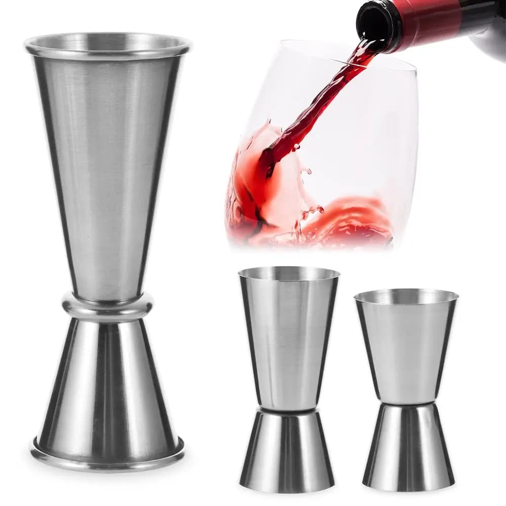 1 pz in acciaio inox Cocktail Shaker misura tazza Dual Shot Drink Spirit Measure Jigger Kitchen Bar forniture